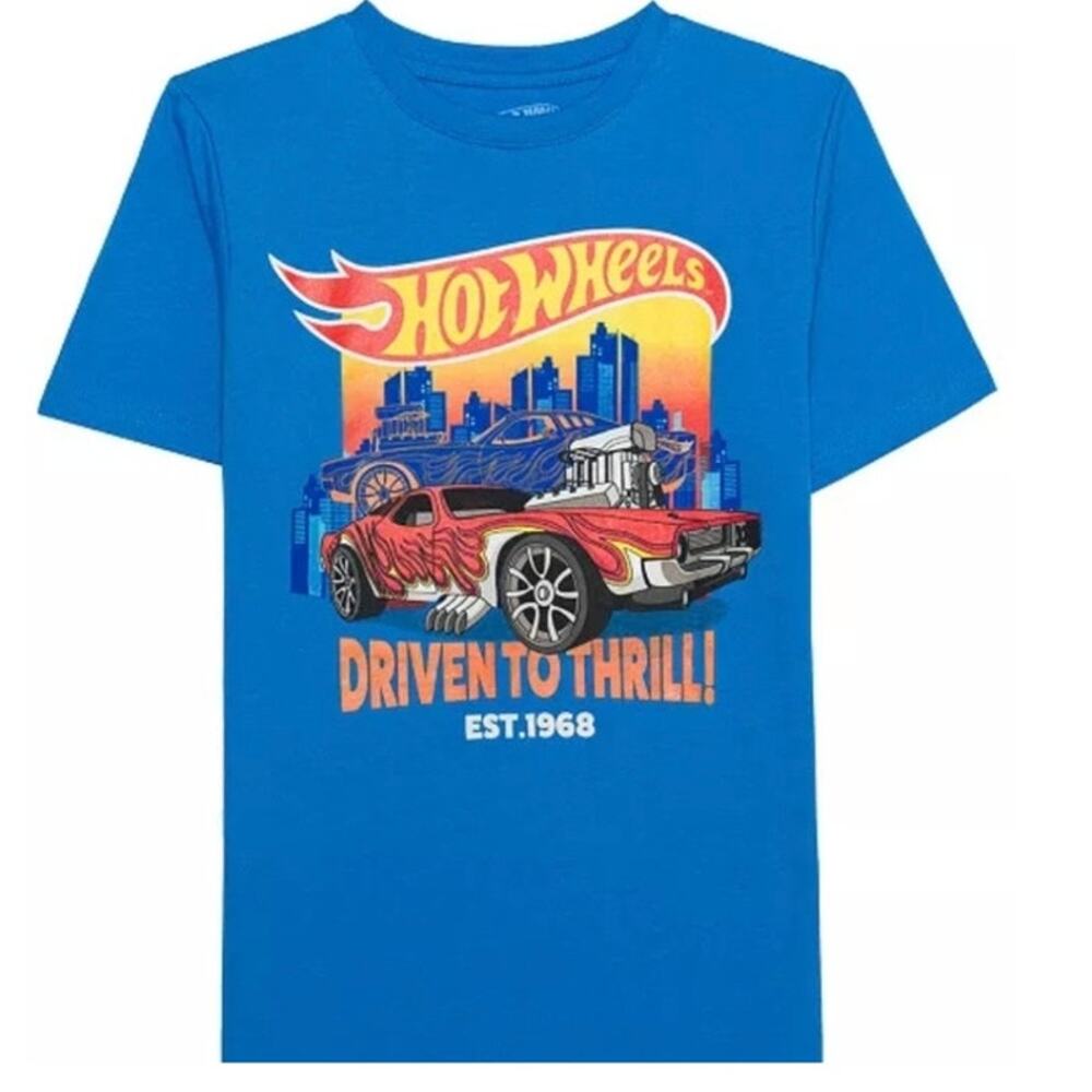 Hot Wheels Big Boys Short Sleeve Graphic T-shirt Size M